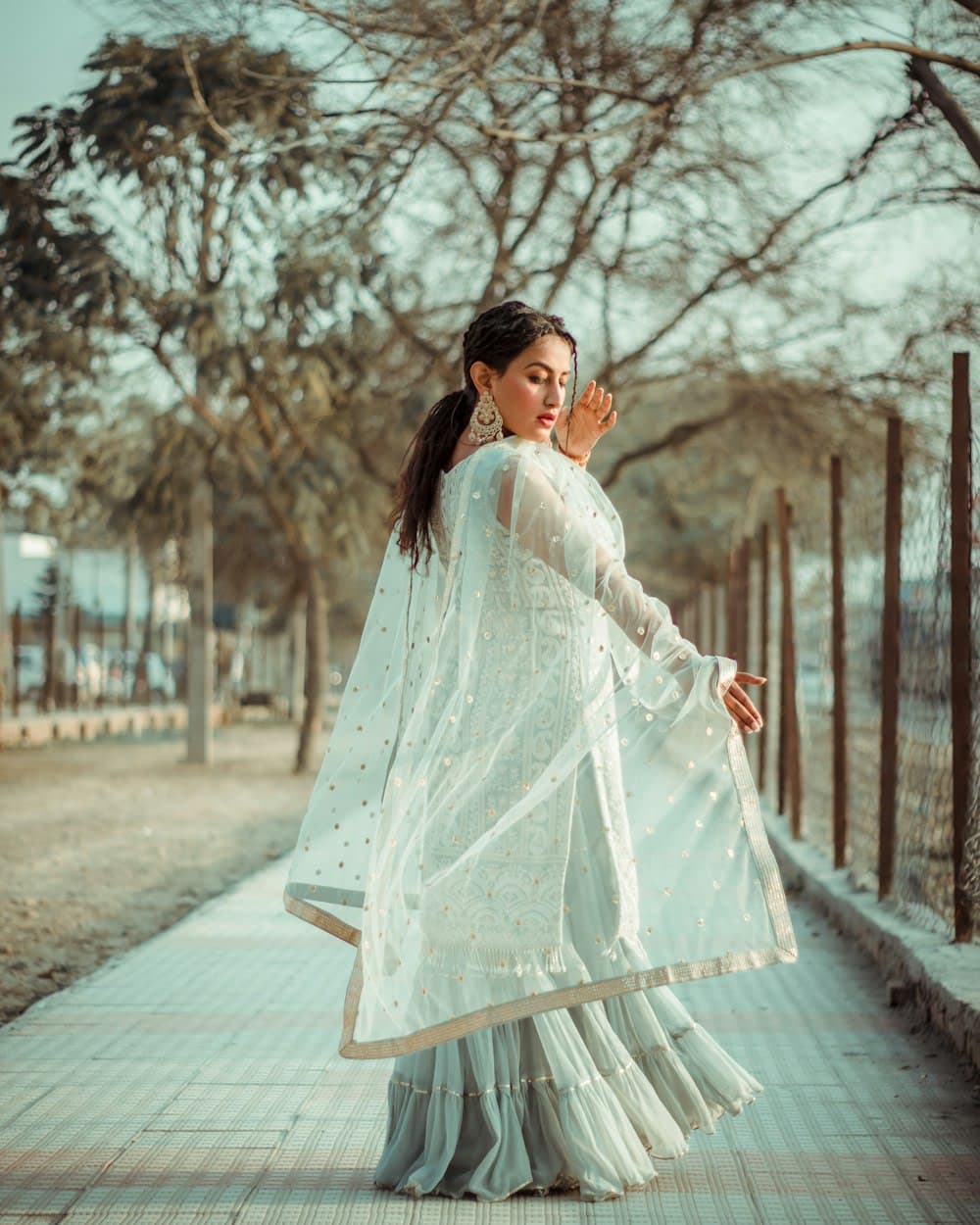 Royal Plum Brocade Festive Kurti Set
